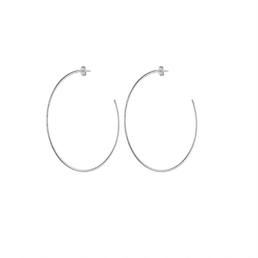 NEW SHEILA FAJL women's jillian hoops in brushed silver